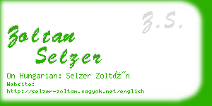 zoltan selzer business card